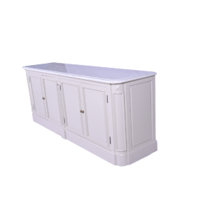 wooden side board 4 door with marble top