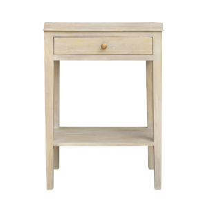 Home wooden side table 1 drawer with tray