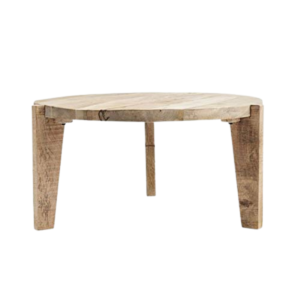 wooden round coffee table