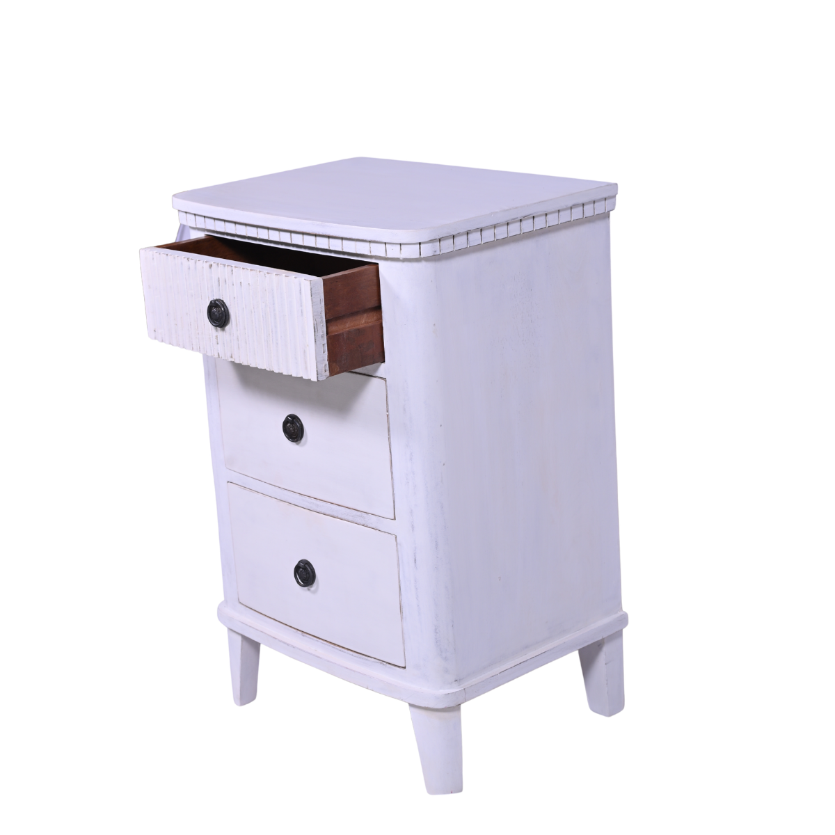 wooden bedside table with 3 drawers 50 × 38 × 75 cm wooden bedside table with 3 drawers 50 × 38 × 75 cm