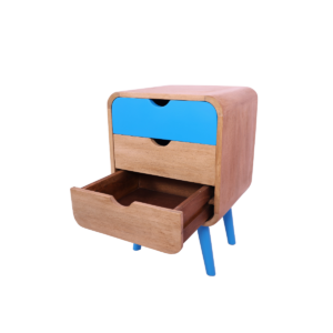 wooden bedside table with 3 drawers 40 × 35 × 60 cm