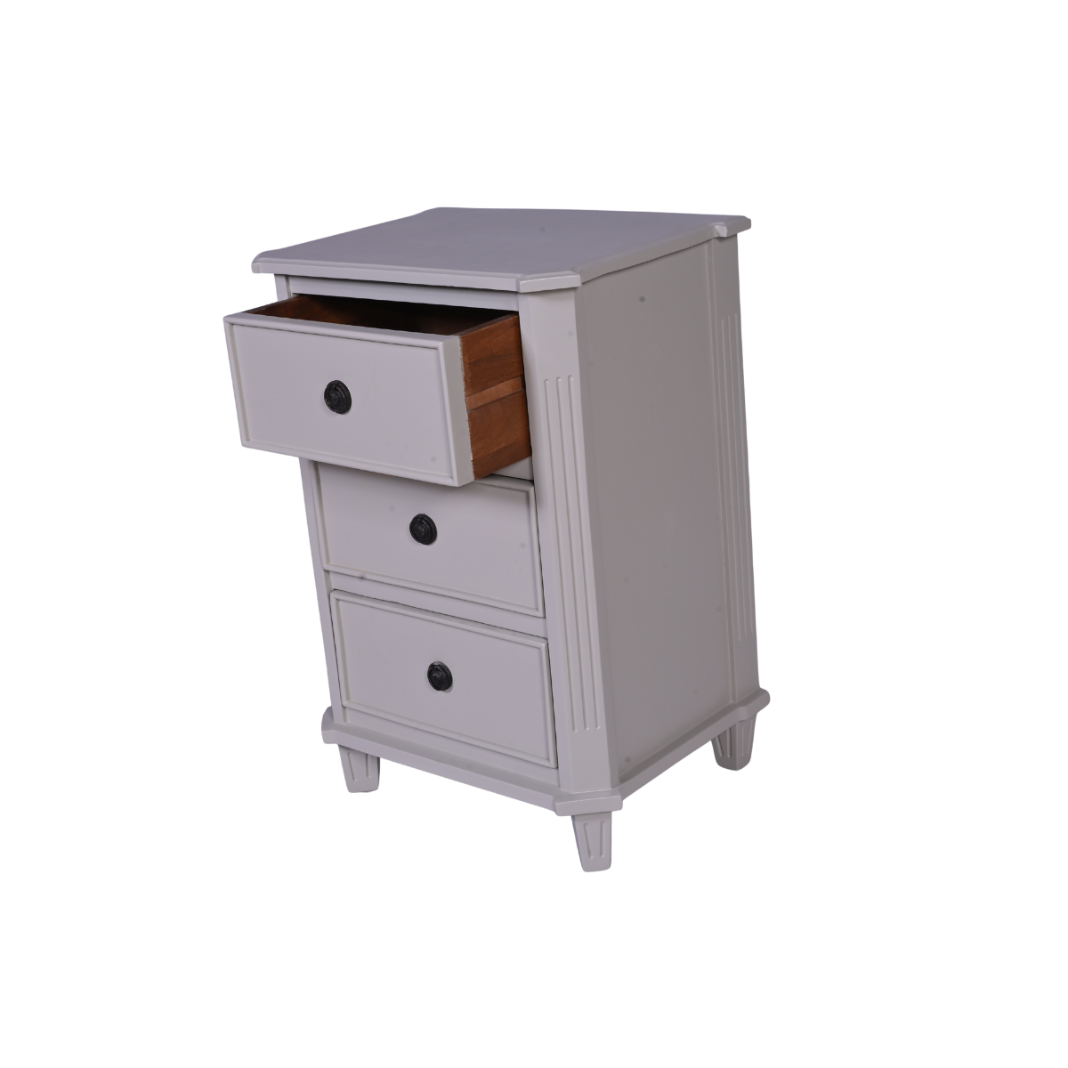 wooden bedside table with 3 drawers 48 × 38 × 72 cm wooden bedside table with 3 drawers 48 × 38 × 72 cm