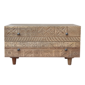 wooden cabinet with 2 drawers 80 × 40 × 50 cm